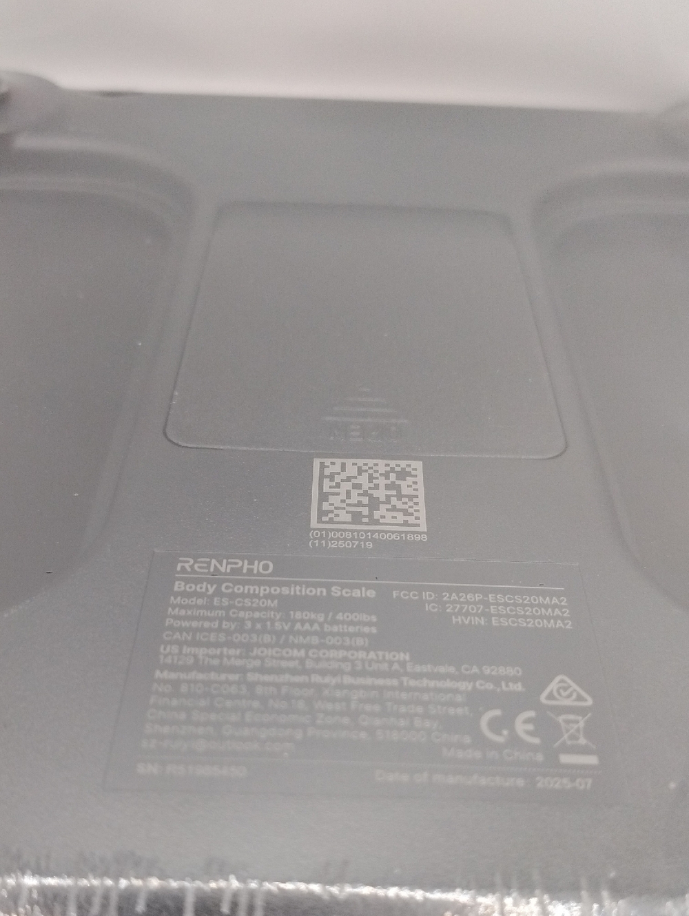 RENPHO Glass Body Composition Scale Elis 1, Track Metrics Thru App, Black NEW - Picture 6 of 16